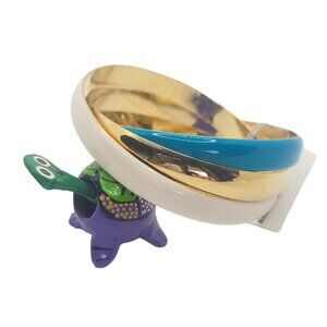 Women's High Polished Trinity Bangle Bracelet